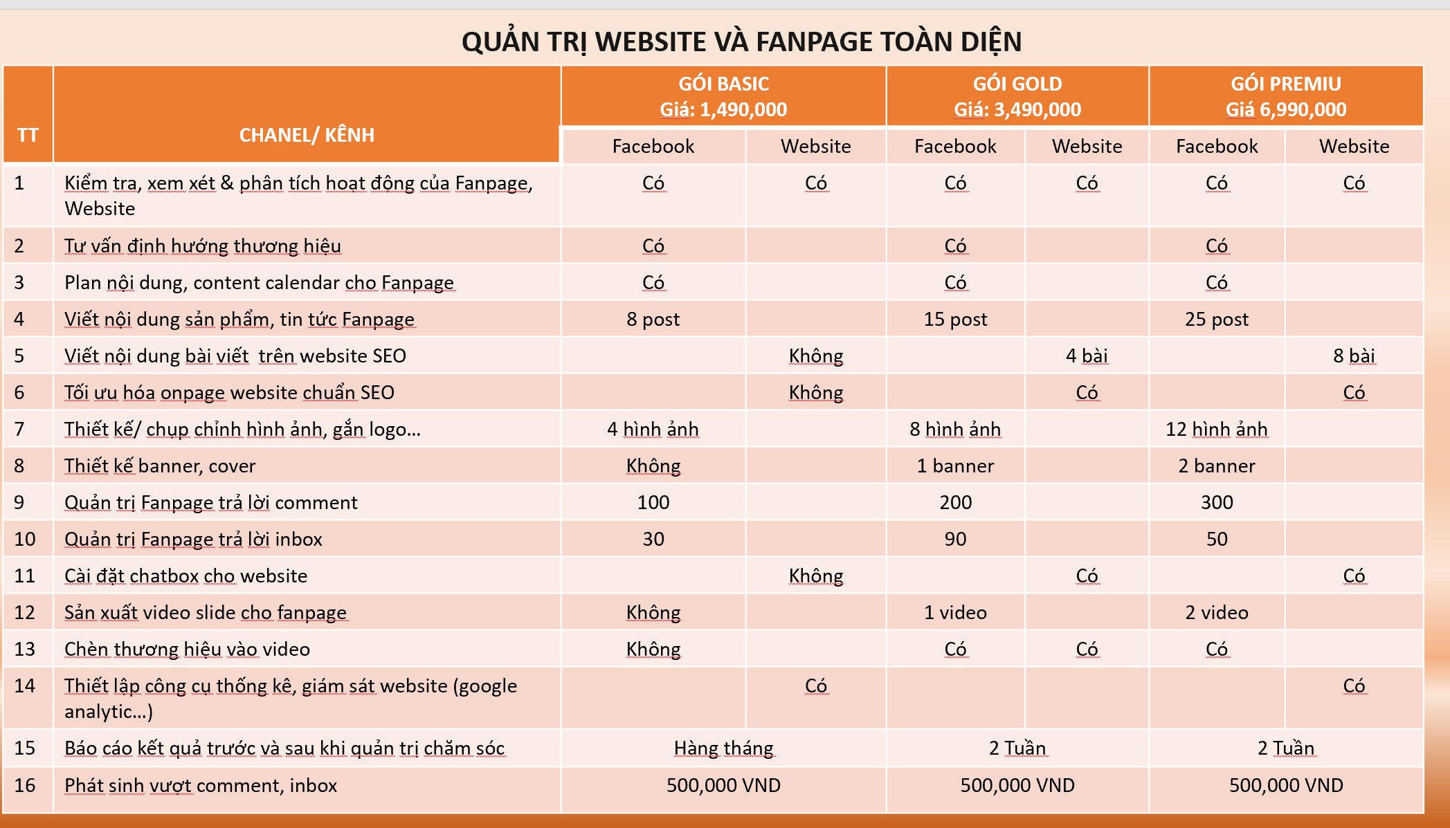 MarketingEvent Phoenix quan tri fanpage va website