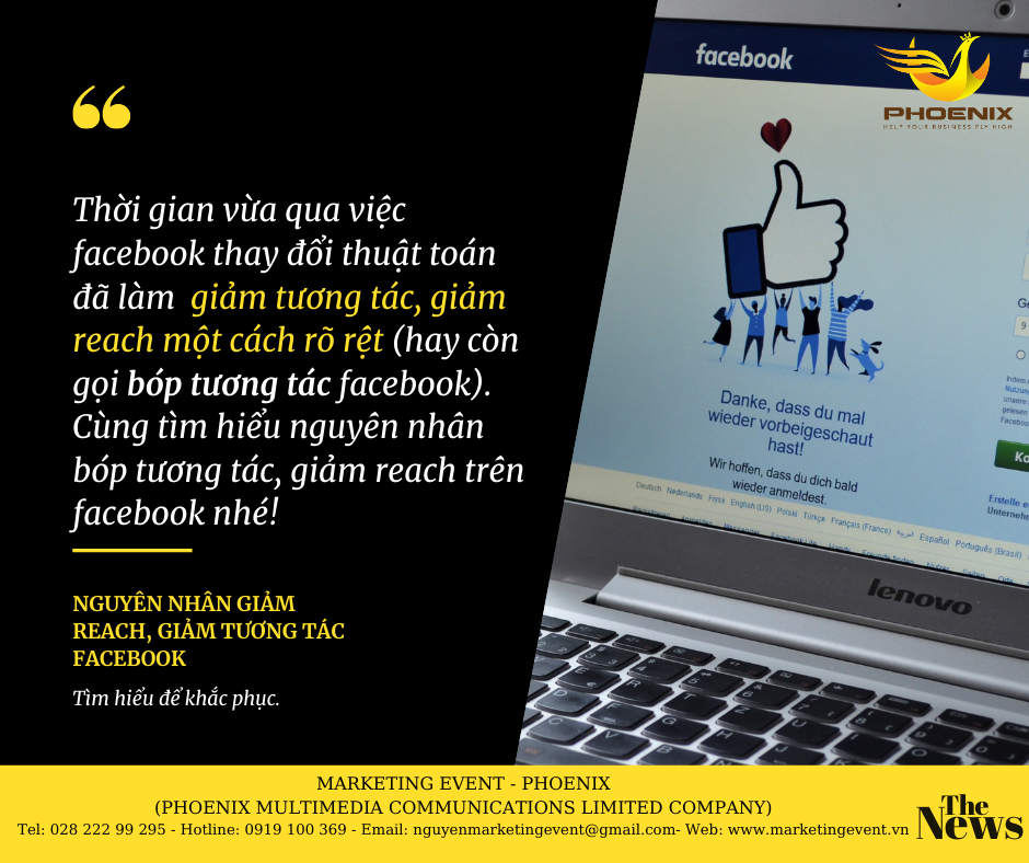Marketing Event Phoenix nguyen nhan giam tuong tac Facbook