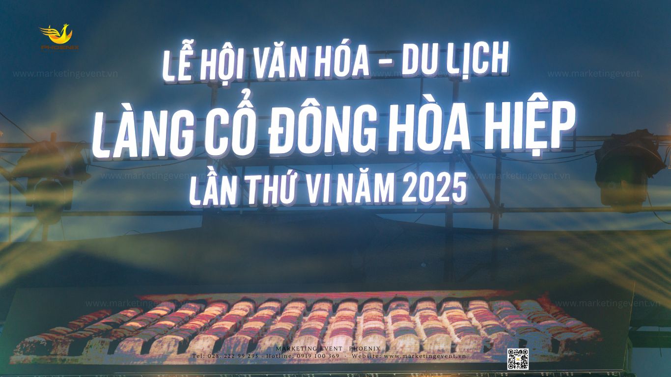 Phoenix Thiet ke logo le hoi van hoa du lich lang co Dong Hoa Hiep 17